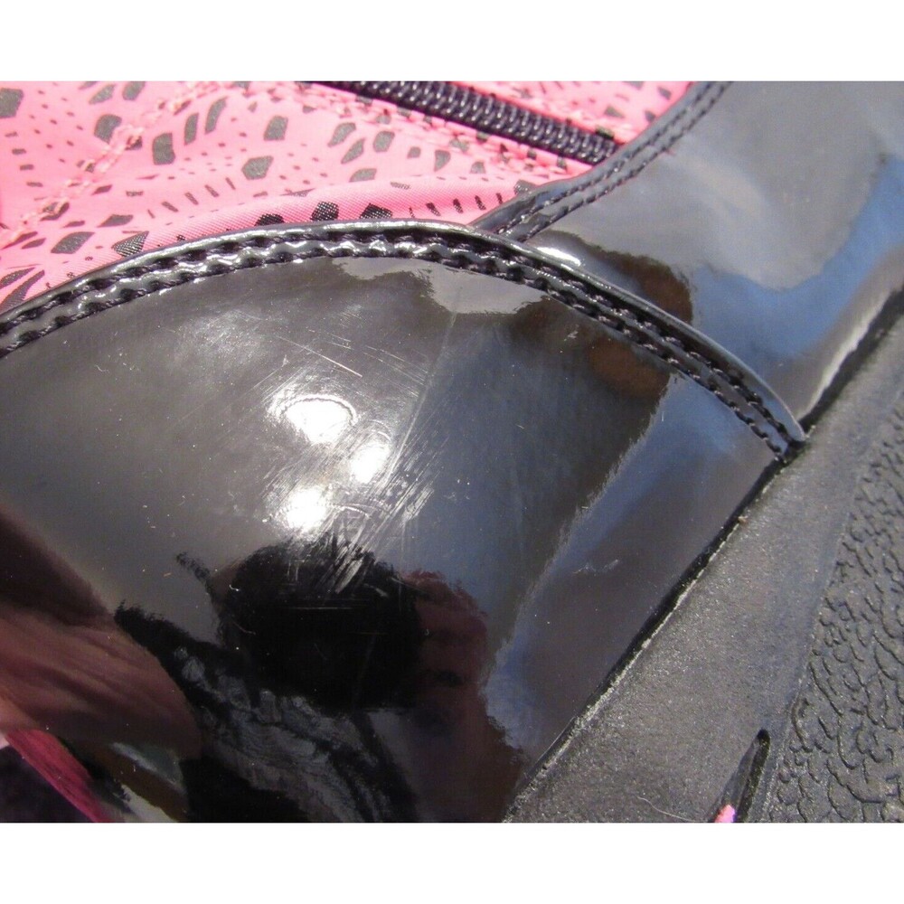 Totes Winter Boots Black and Pink Faux Fur Lined Side Zip Size 6M - Picture 10 of 10